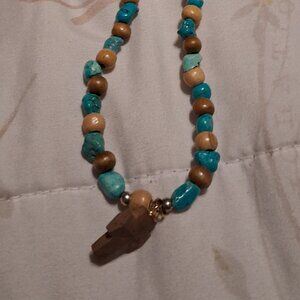 HANDMADE BEADED CROSS NECKLACE